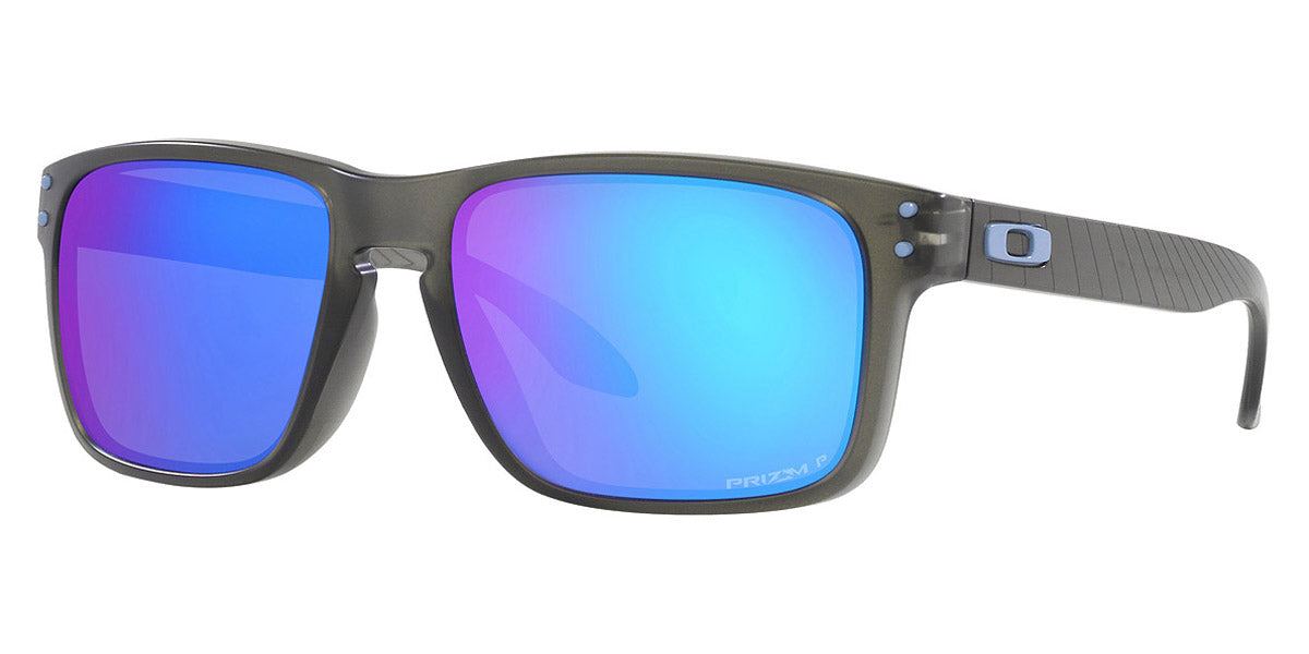 Oakley® OO9244 Holbrook (A) OO9244 924465 56 - Matte Gray Smoke / Prizm Sapphire Polarized Mirrored Sunglasses