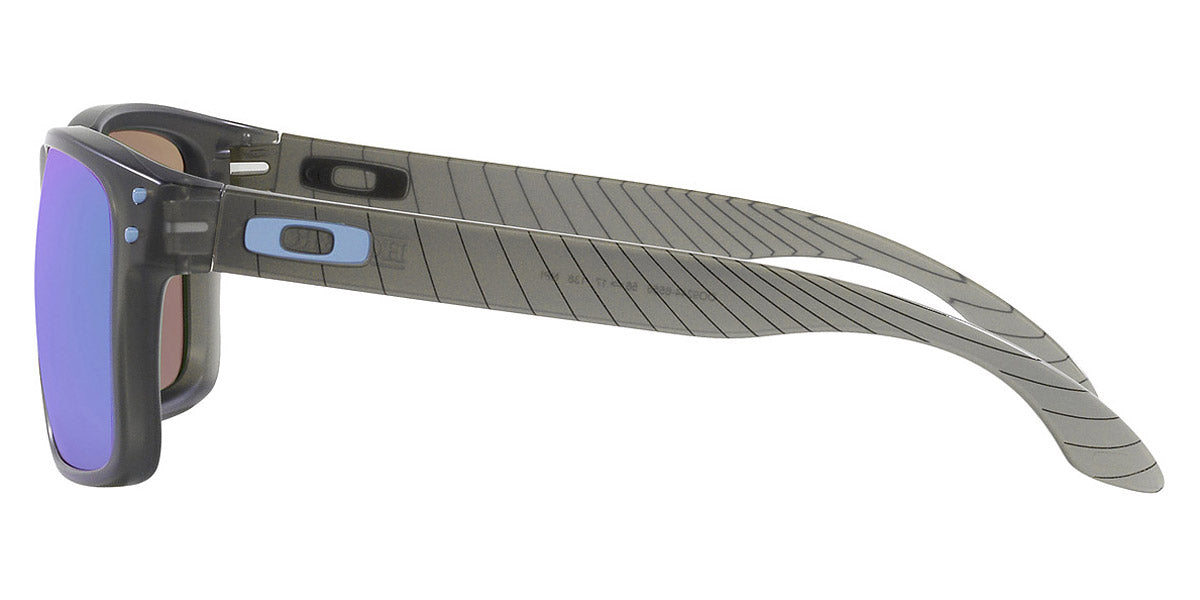 Oakley® OO9244 Holbrook (A) OO9244 924465 56 - Matte Gray Smoke / Prizm Sapphire Polarized Mirrored Sunglasses