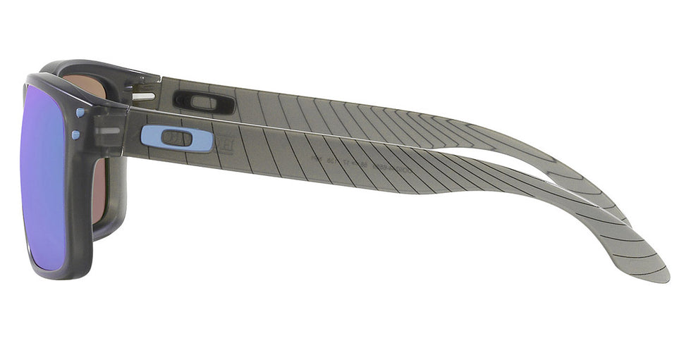 Oakley® OO9244 Holbrook (A) OO9244 924465 56 - Matte Gray Smoke / Prizm Sapphire Polarized Mirrored Sunglasses