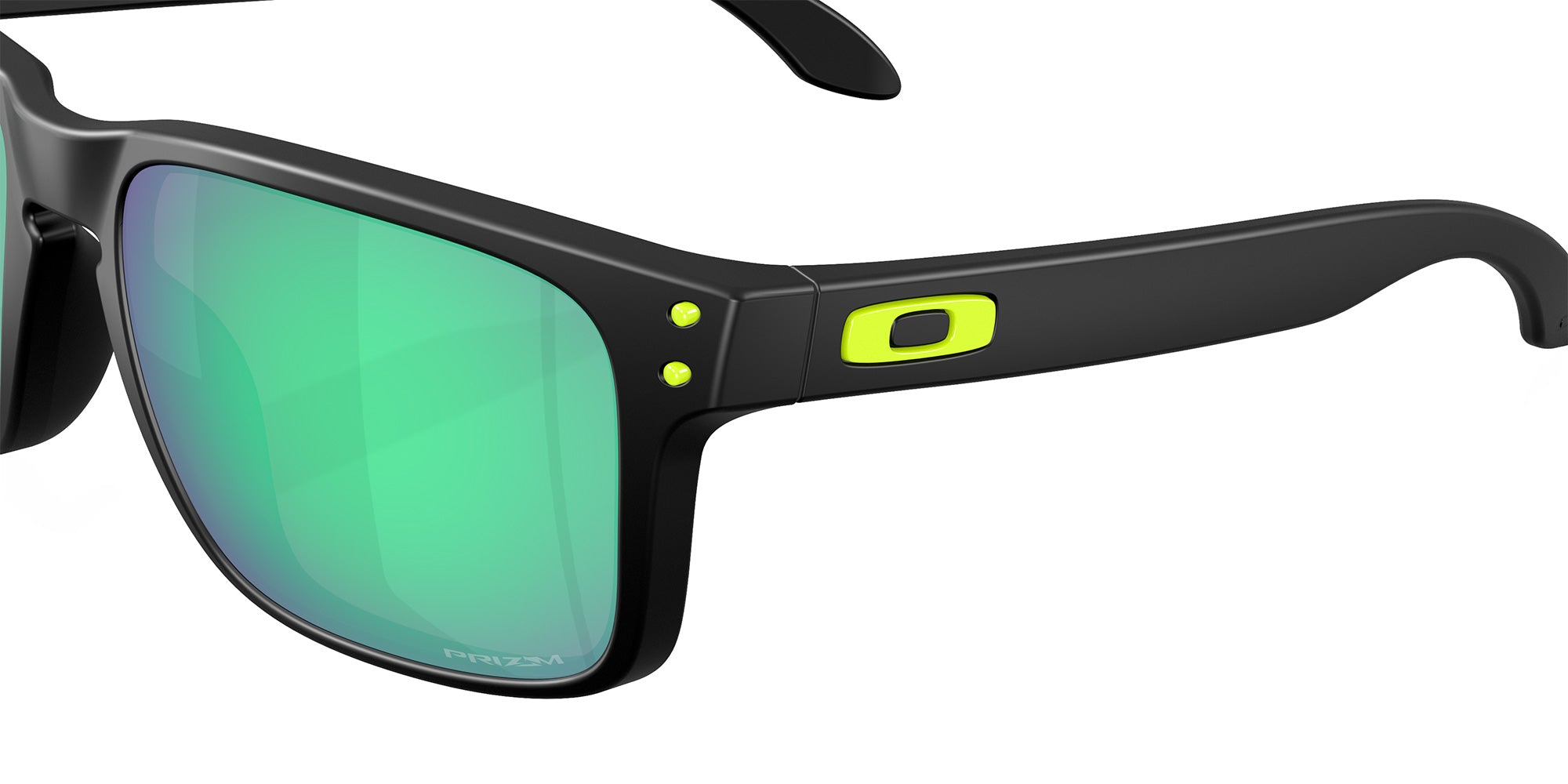 Oakley® OO9244 HOLBROOK (A) OO9244 924483 56 Sunglasses - Matte Black / Prizm Road Jade Mirrored