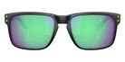 Oakley® OO9244 HOLBROOK (A) OO9244 924483 56 Sunglasses - Matte Black / Prizm Road Jade Mirrored