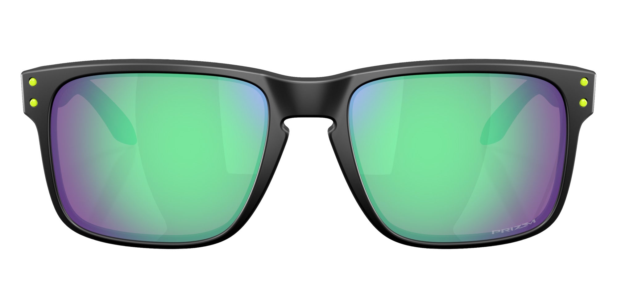 Oakley® OO9244 HOLBROOK (A) OO9244 924483 56 Sunglasses - Matte Black / Prizm Road Jade Mirrored