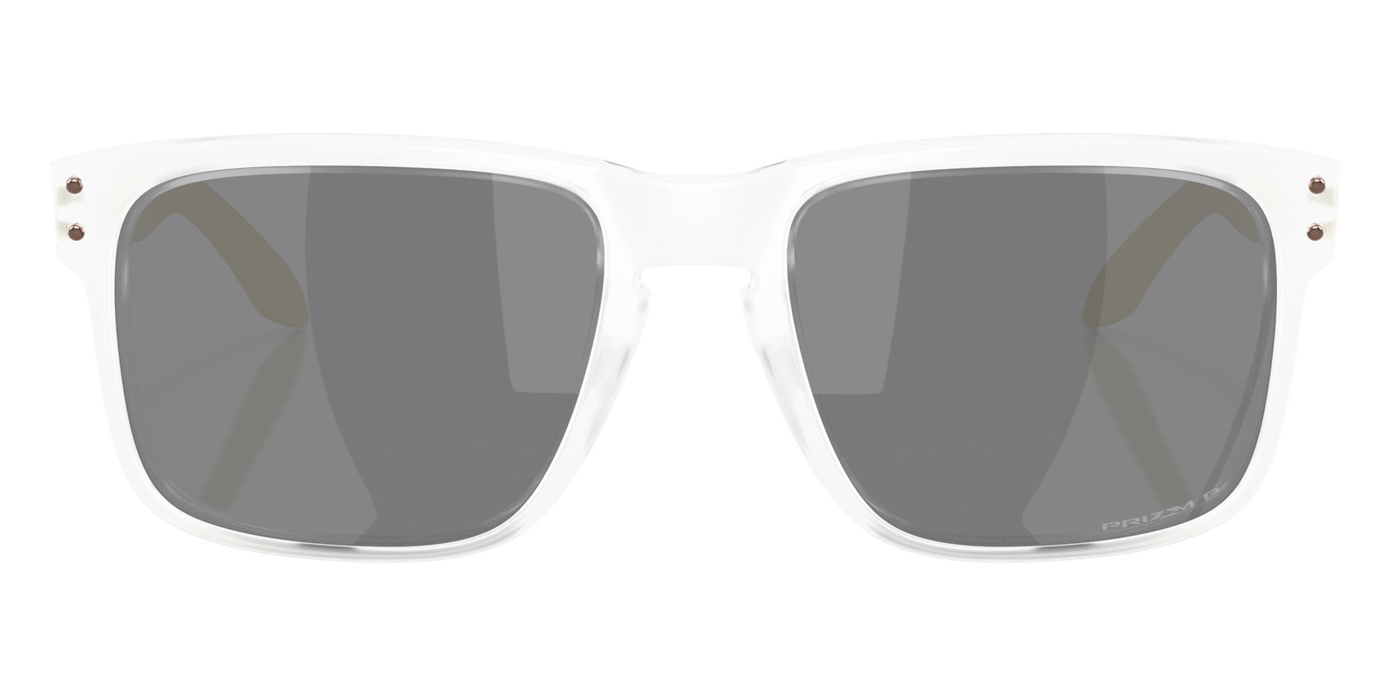 Oakley® OO9244 HOLBROOK (A) OO9244 924484 56 Sunglasses - Matte Clear / Prizm Black Polarized Mirrored 924484