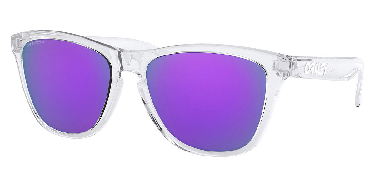 Oakley® OO9245 Frogskins (A) OO9245 924596 54 - Polished Clear/Prizm Violet Sunglasses