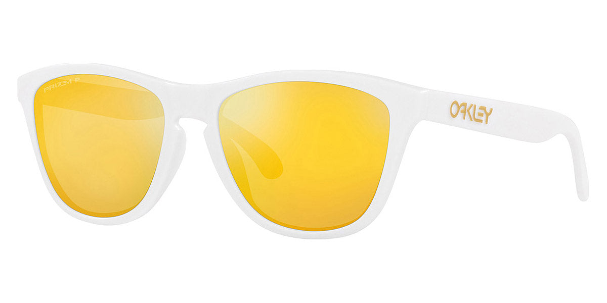 Oakley® OO9245 Frogskins (A) OO9245 9245D9 54 - Matte white/Prizm 24k polarized Sunglasses