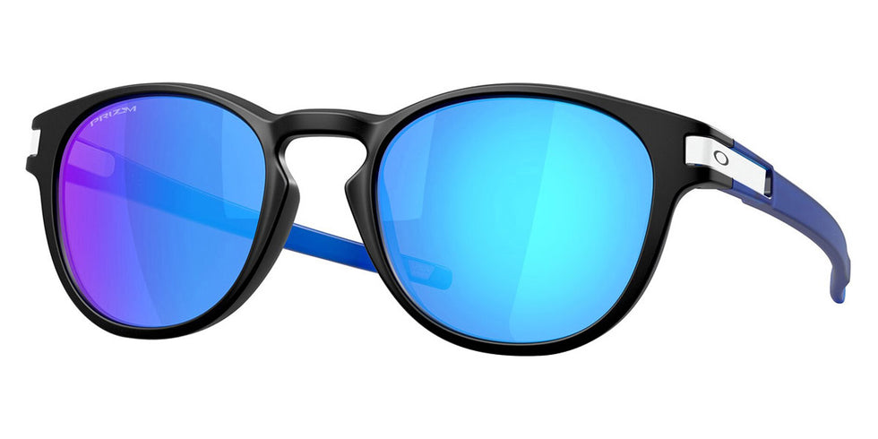 Oakley® OO9265 Latch OO9265 926570 53 - Matte Black/Matte Crystal Blue / Prizm Sapphire Sunglasses