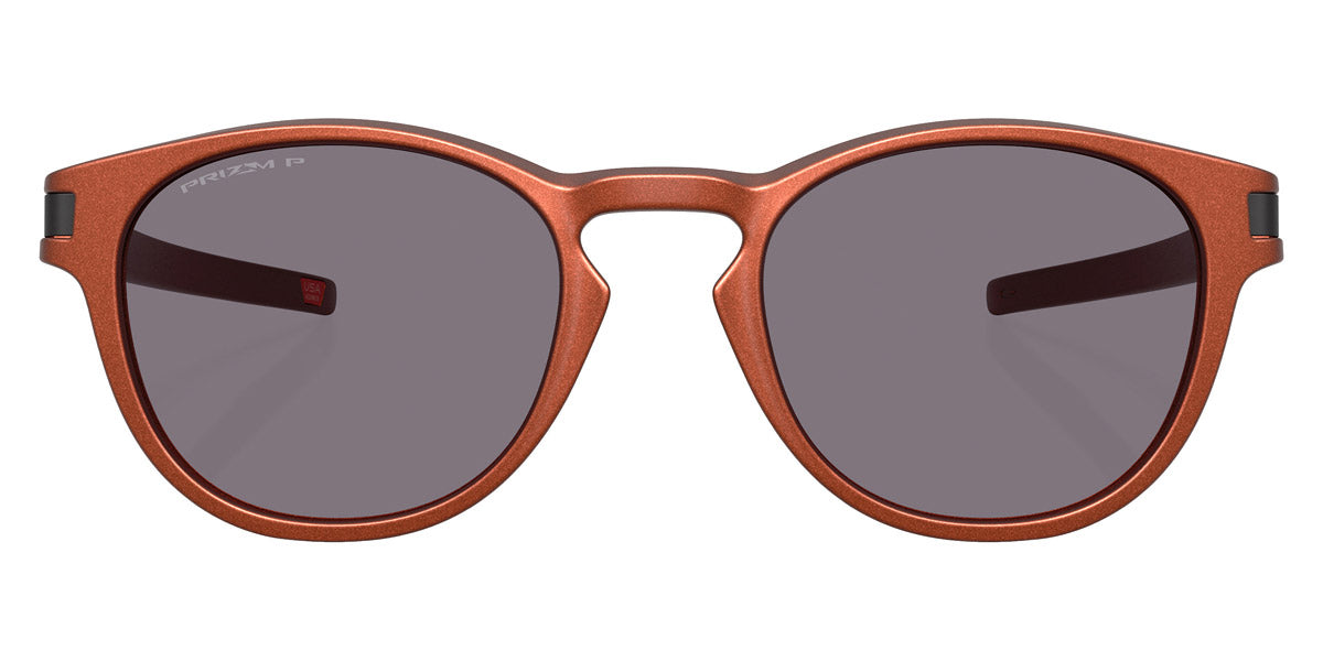 Oakley® OO9265 Latch OO9265 926573 53 - Fire Orange/Prizm Grey Polarized Sunglasses