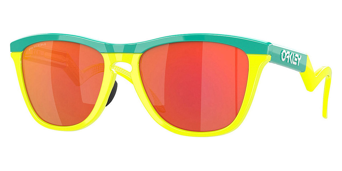 Oakley® OO9289 - Frogskins hybrid OO9289 928902 55 - Celeste/Tennis Ball Yellow/Prizm ruby Sunglasses