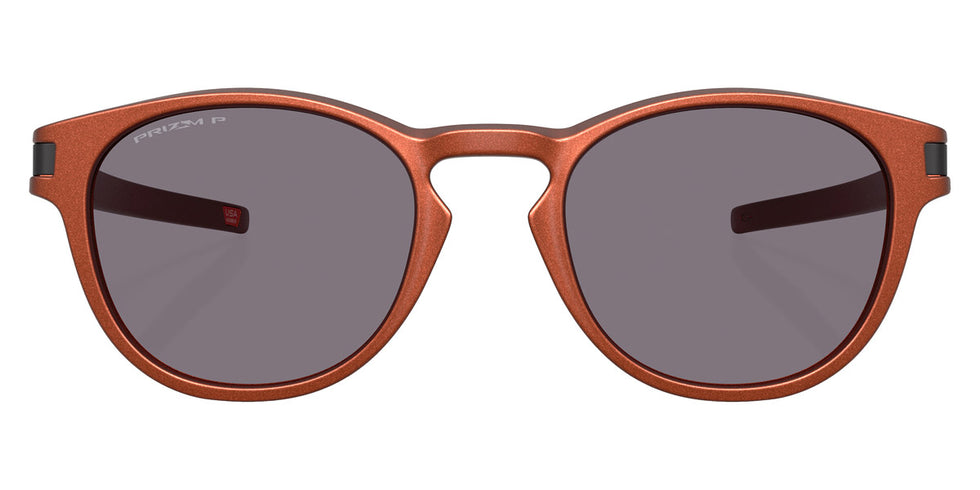 Oakley® OO9349 Latch (A) OO9349 934957 53 - Matte Fire Orange/Prizm Grey Polarized Sunglasses