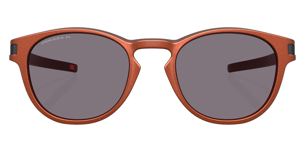 Oakley® OO9349 Latch (A) OO9349 934957 53 - Matte Fire Orange/Prizm Grey Polarized Sunglasses