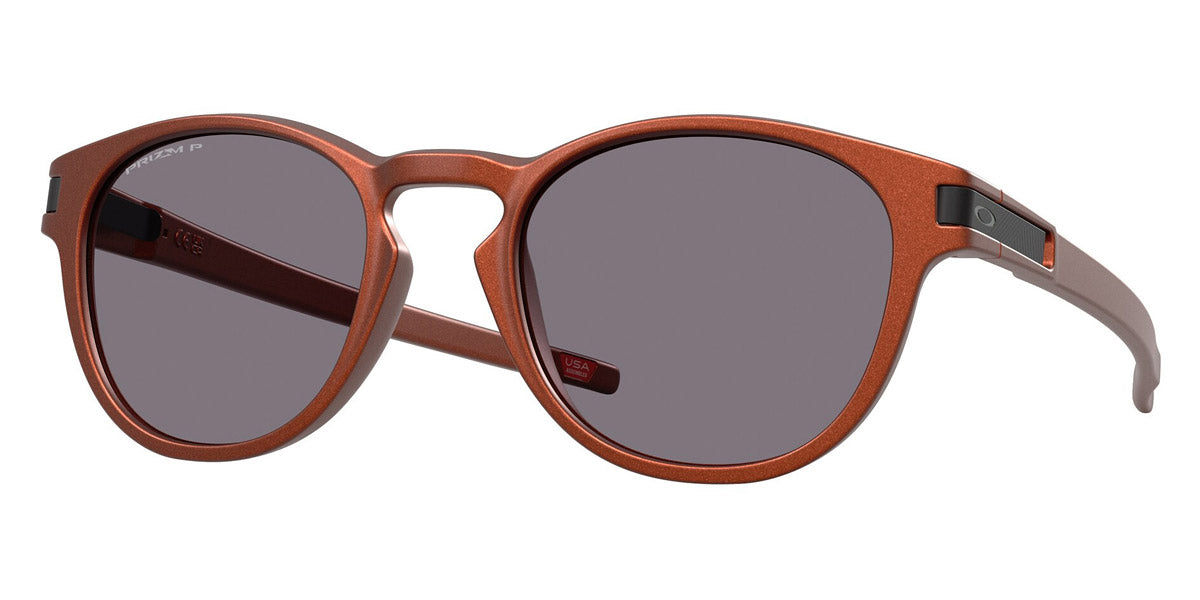 Oakley® OO9349 Latch (A) OO9349 934957 53 - Matte Fire Orange/Prizm Grey Polarized Sunglasses