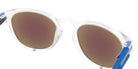 Oakley® OO9349 LATCH (A) OO9349 934958 53 Sunglasses - Matte Clear / Prizm Sapphire Mirrored 934958