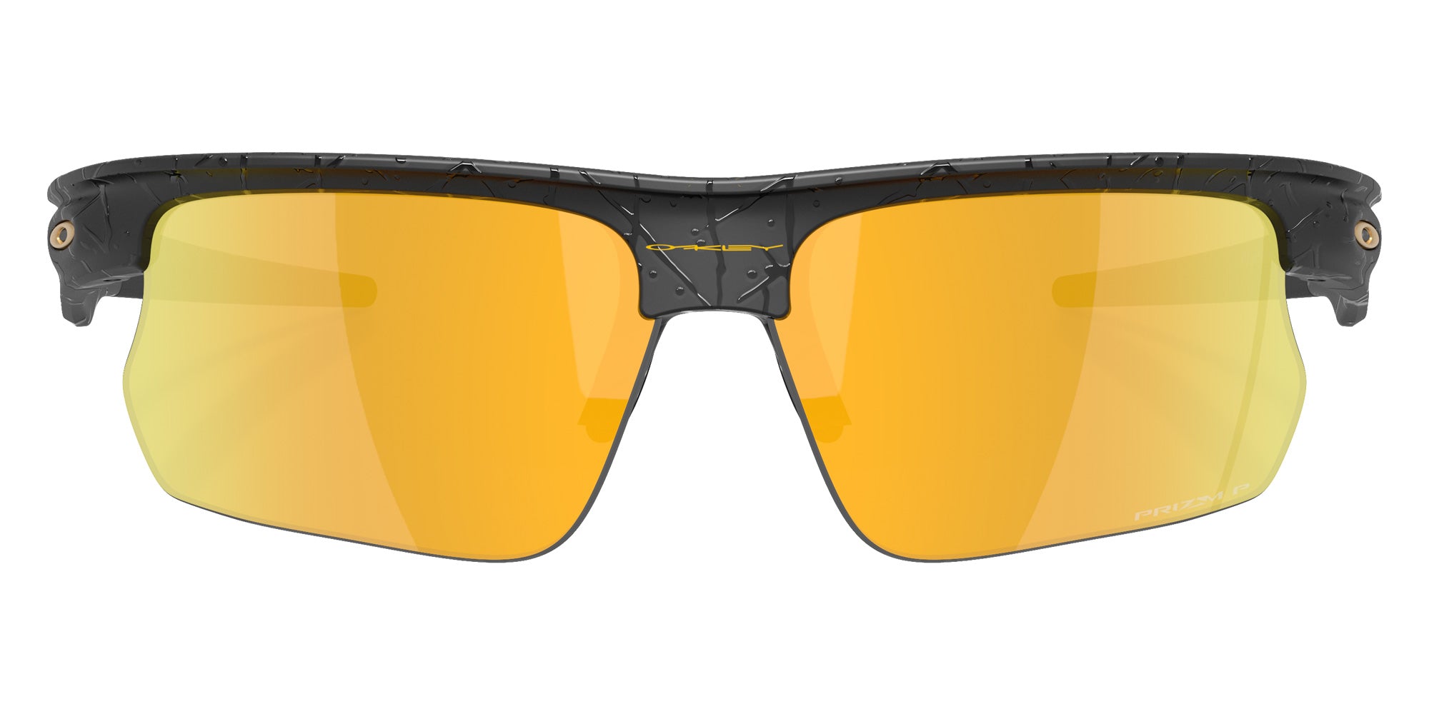 Oakley® OO9400 BISPHAERA OO9400 940030 68 Sunglasses - Matte Black Splatter / Prizm 24K Polarized Mirrored 940030