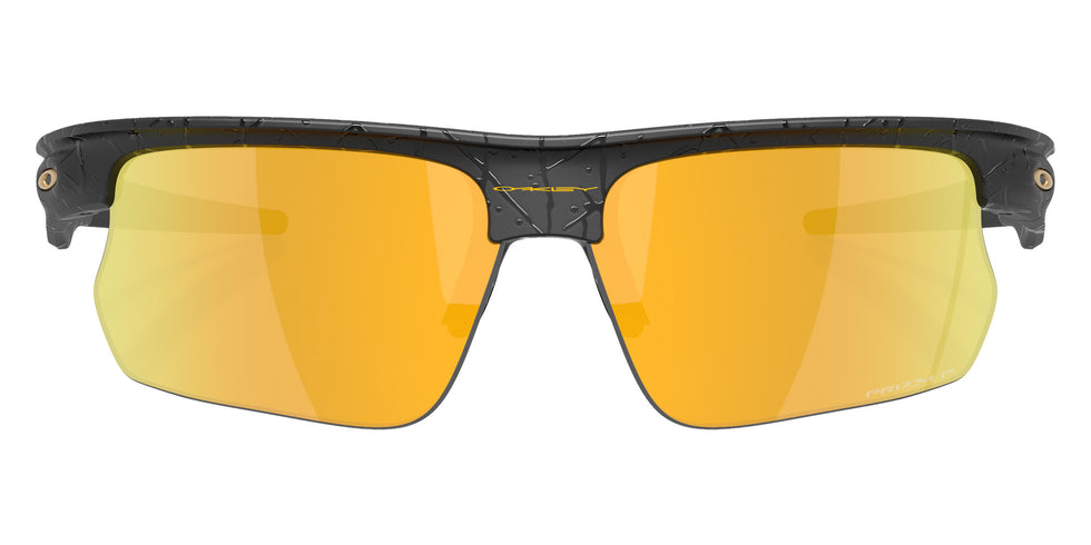 Oakley® OO9400 BISPHAERA OO9400 940030 68 Sunglasses - Matte Black Splatter / Prizm 24K Polarized Mirrored 940030