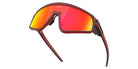 Oakley® OO9404 LATCH PANEL OO9404 940423 35 Sunglasses - Raceworn Red Knight / Prizm Ruby Mirrored