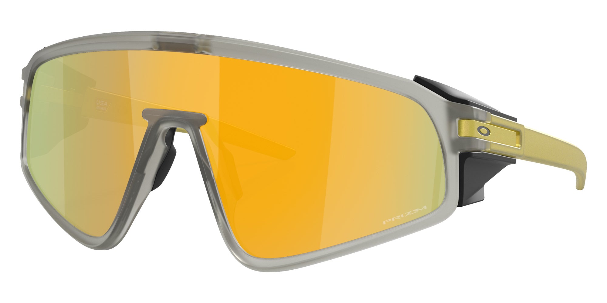 Oakley® OO9404 LATCH PANEL OO9404 940424 35 Sunglasses - Matte Gray Ink / Prizm 24K Mirrored