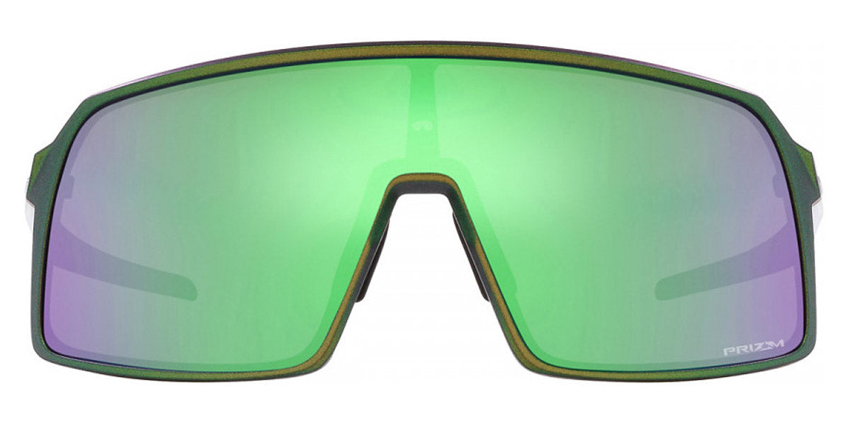 Oakley® OO9406A Sutro (A) OO9406A 940637 37 - Matte Silver Green Colorshift / Prizm Road Jade Mirrored Sunglasses