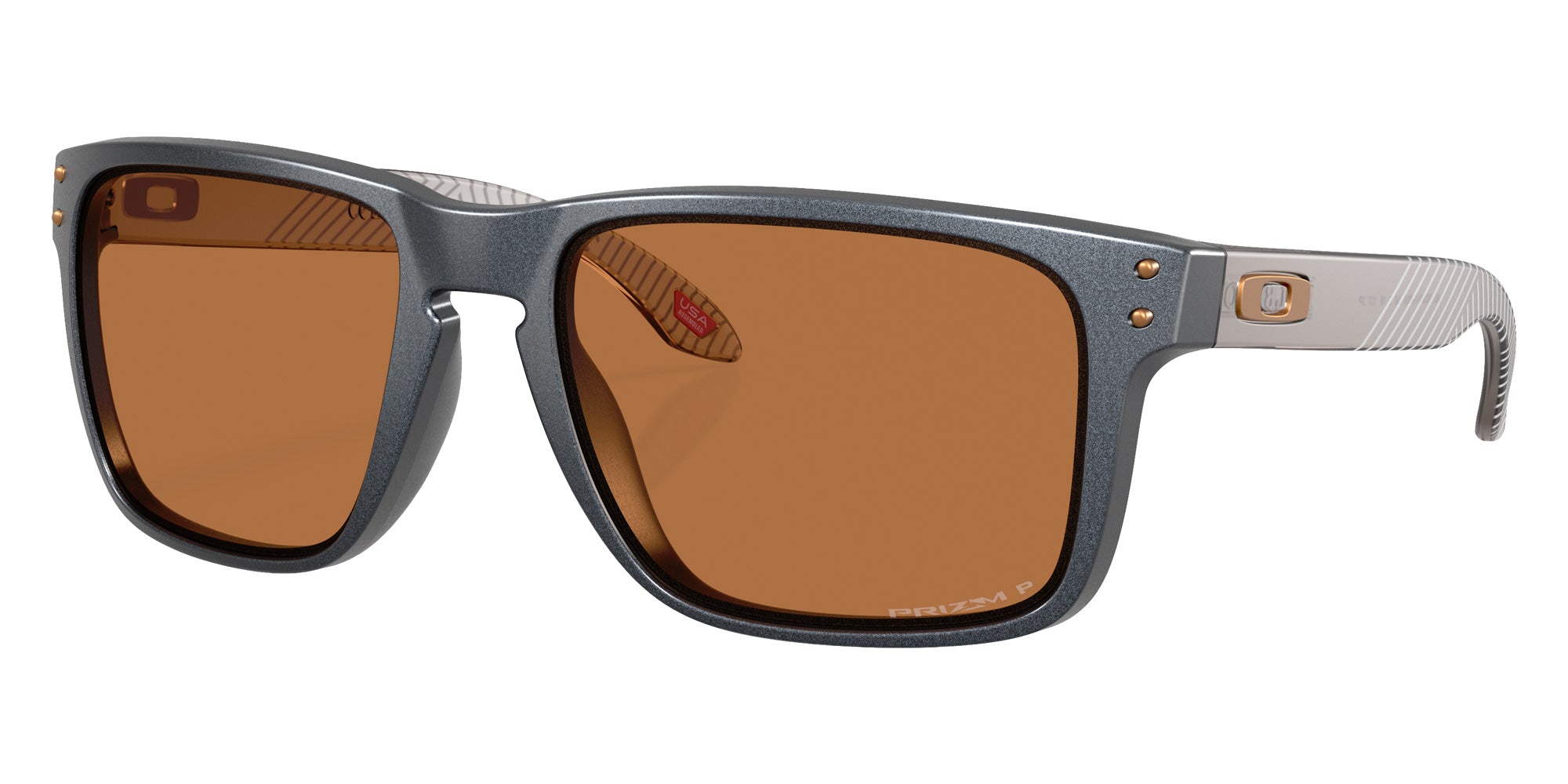 Oakley® OO9417 HOLBROOK XL OO9417 941749 59 Sunglasses - Transparent Gray Ink/Blue Steel / Prizm Bronze Polarized