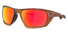 Oakley® OO9431 LATERALIS OO9431 943116 60 Sunglasses - Matte Dark Amber / Prizm Ruby Mirrored