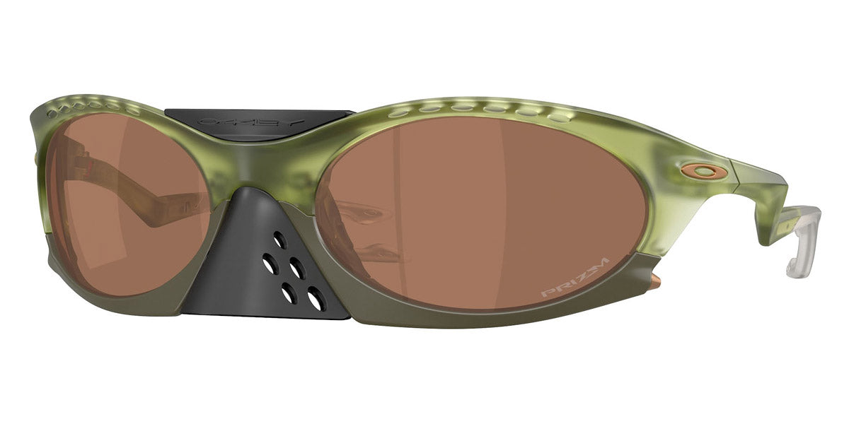 Oakley® OO9437 PLANTARIS OO9437 943703 63 Sunglasses - Matte Transparent Fern / Prizm Tungsten Mirrored