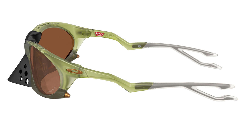 Oakley® OO9437 PLANTARIS OO9437 943703 63 Sunglasses - Matte Transparent Fern / Prizm Tungsten Mirrored