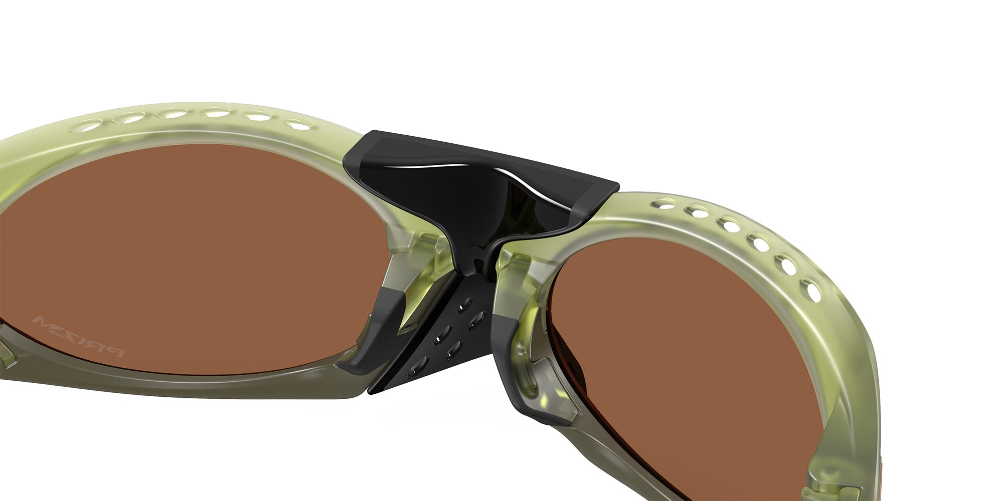 Oakley® OO9437 PLANTARIS OO9437 943703 63 Sunglasses - Matte Transparent Fern / Prizm Tungsten Mirrored