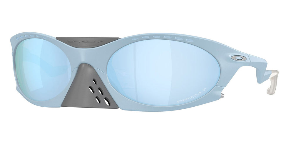Oakley® OO9437 PLANTARIS OO9437 943704 63 Sunglasses - Matte Stonewash / Prizm Deep Water Polarized
