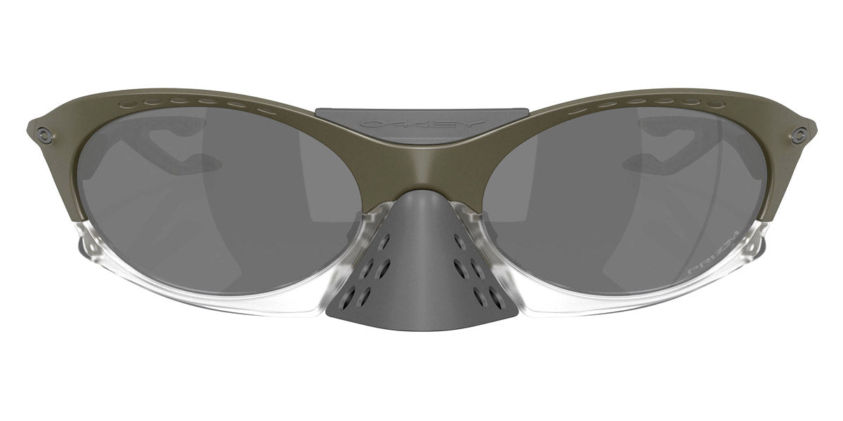 Oakley® OO9437 PLANTARIS OO9437 943707 63 Sunglasses - Matte Moss Green / Prizm Black Mirrored
