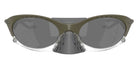 Oakley® OO9437 PLANTARIS OO9437 943707 63 Sunglasses - Matte Moss Green / Prizm Black Mirrored