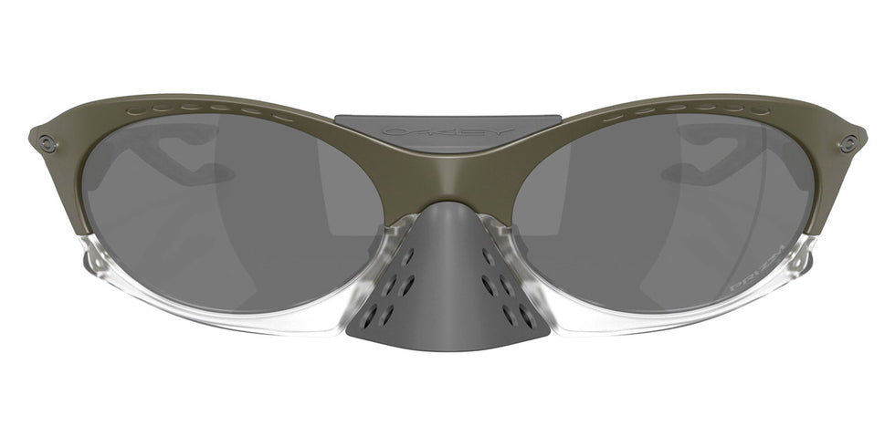 Oakley® OO9437 PLANTARIS OO9437 943707 63 Sunglasses - Matte Moss Green / Prizm Black Mirrored