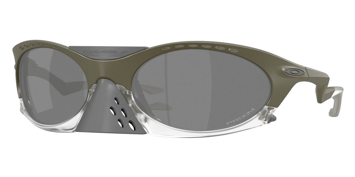 Oakley® OO9437 PLANTARIS OO9437 943707 63 Sunglasses - Matte Moss Green / Prizm Black Mirrored