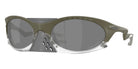 Oakley® OO9437 PLANTARIS OO9437 943707 63 Sunglasses - Matte Moss Green / Prizm Black Mirrored
