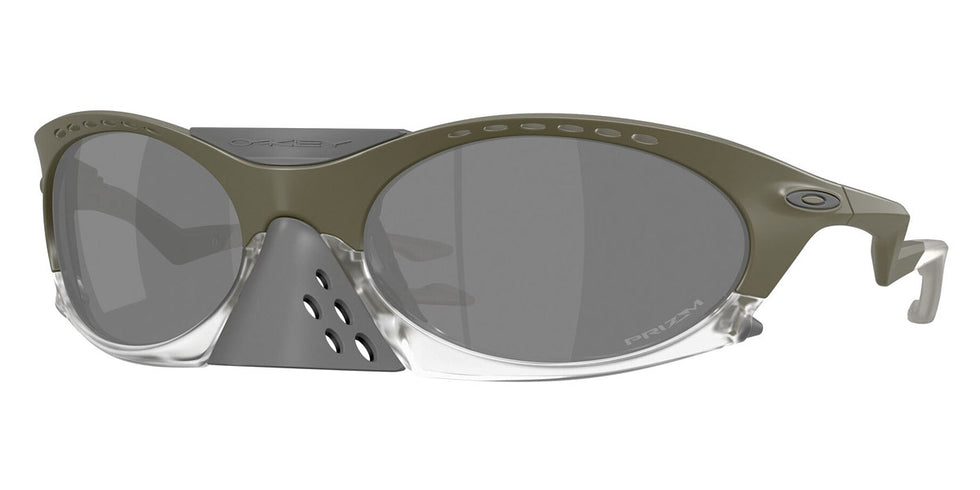 Oakley® OO9437 PLANTARIS OO9437 943707 63 Sunglasses - Matte Moss Green / Prizm Black Mirrored