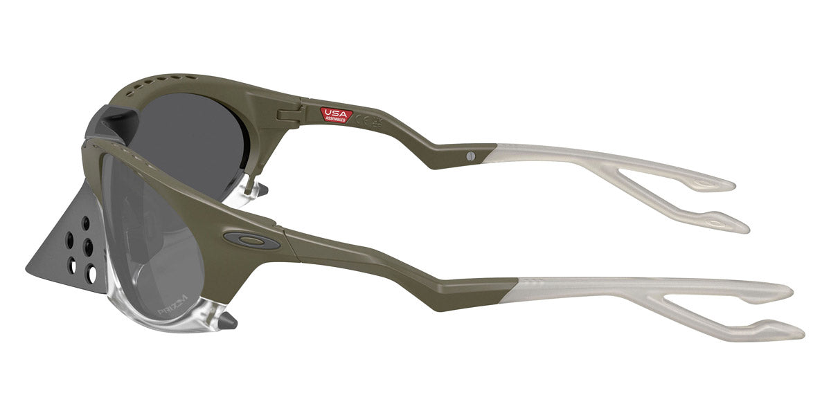 Oakley® OO9437 PLANTARIS OO9437 943707 63 Sunglasses - Matte Moss Green / Prizm Black Mirrored