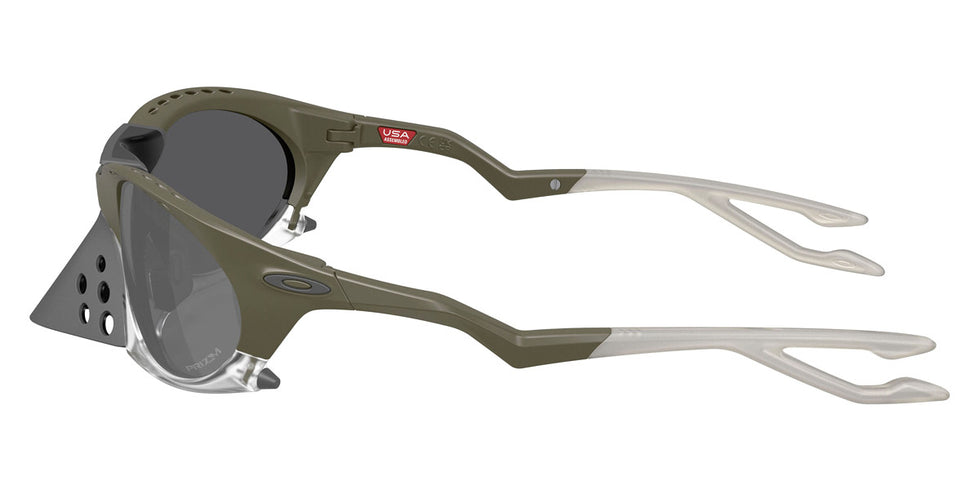 Oakley® OO9437 PLANTARIS OO9437 943707 63 Sunglasses - Matte Moss Green / Prizm Black Mirrored