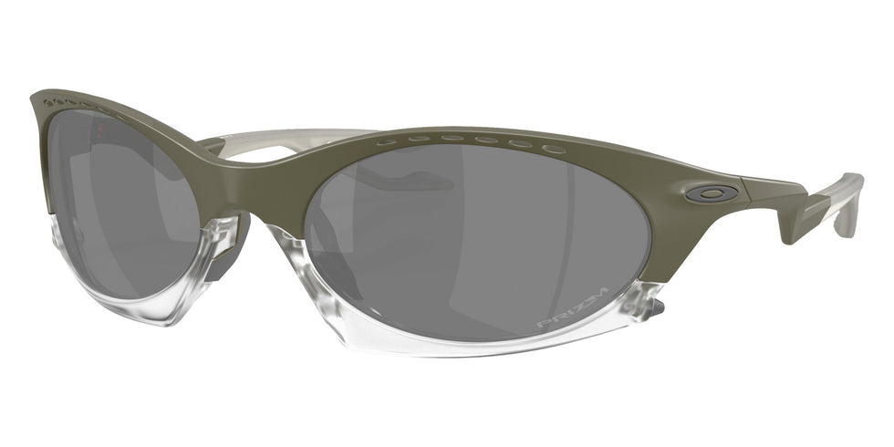 Oakley® OO9437 PLANTARIS OO9437 943707 63 Sunglasses - Matte Moss Green / Prizm Black Mirrored