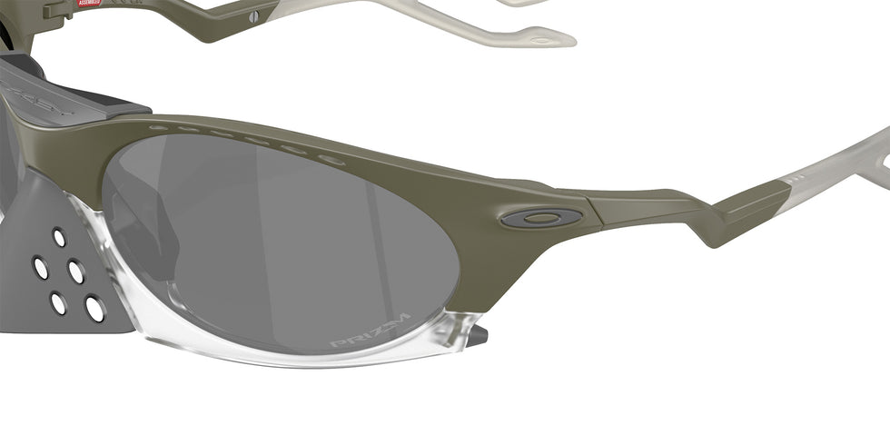 Oakley® OO9437 PLANTARIS OO9437 943707 63 Sunglasses - Matte Moss Green / Prizm Black Mirrored
