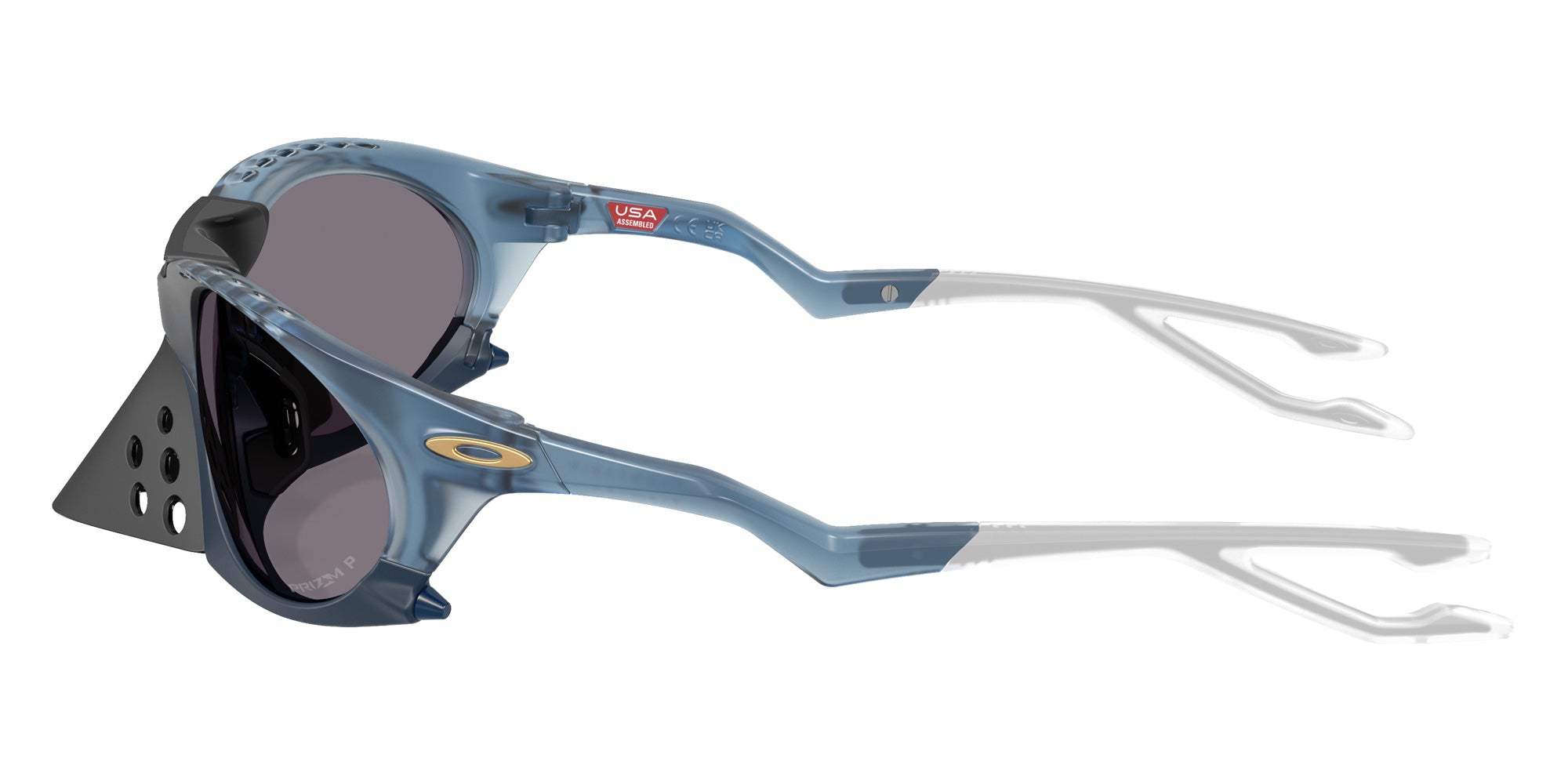 Oakley® OO9437 PLANTARIS OO9437 943709 63 Sunglasses - Matte Transparent Abyss / Prizm Gray Polarized