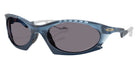 Oakley® OO9437 PLANTARIS OO9437 943709 63 Sunglasses - Matte Transparent Abyss / Prizm Gray Polarized