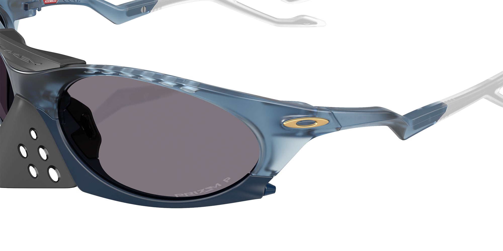Oakley® OO9437 PLANTARIS OO9437 943709 63 Sunglasses - Matte Transparent Abyss / Prizm Gray Polarized