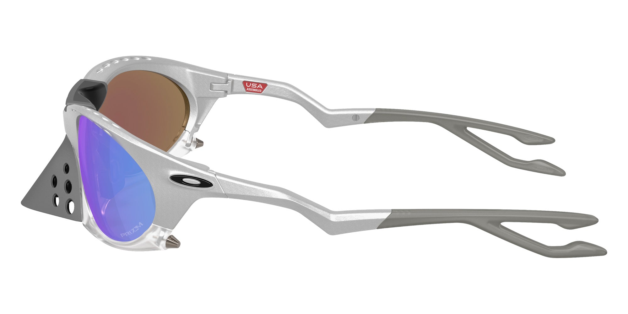 Oakley® OO9437 PLANTARIS OO9437 943713 63 Sunglasses - X-silver/Gr001 - Grey