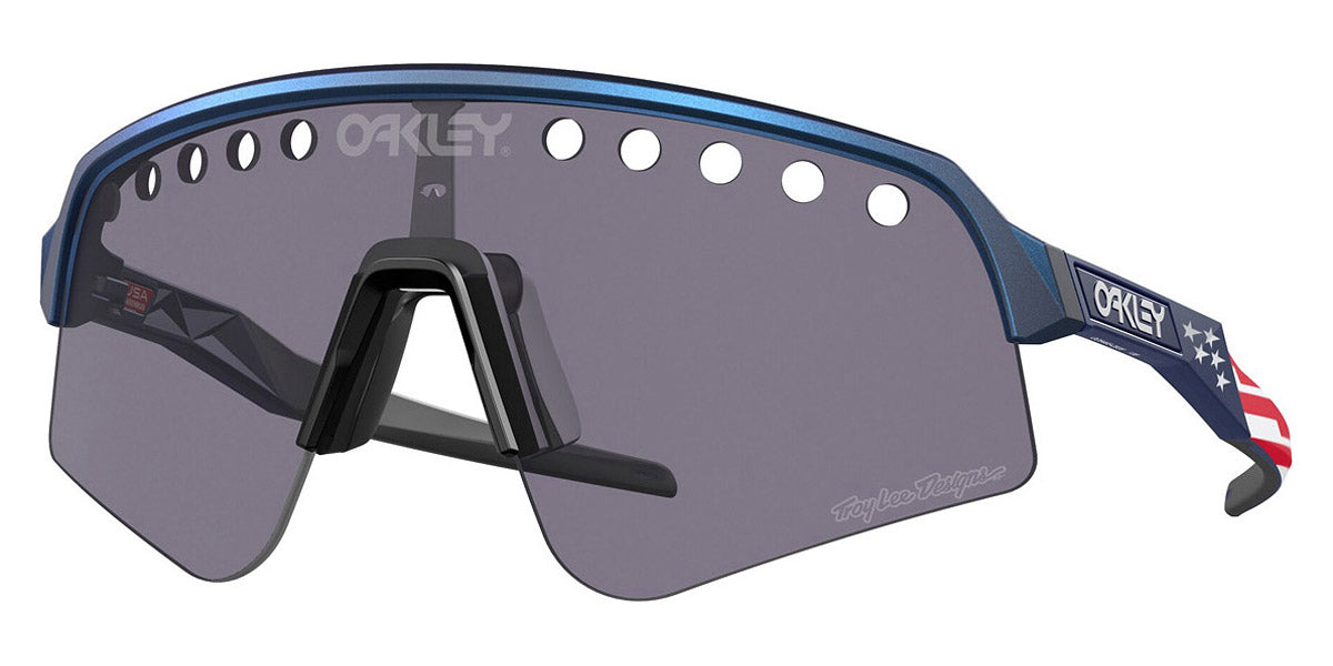 Oakley® OO9465 Sutro Lite Sweep OO9465 946528 39 - Troy Lee Designs Blue Colorshift/Prizm Grey Sunglasses