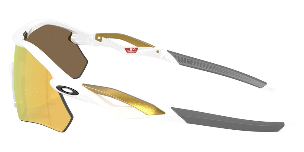 Oakley® OO9495D RADAR PLATE OO9495D 949505 36 Sunglasses - Polished White/Gold / Prizm 24K Polarized