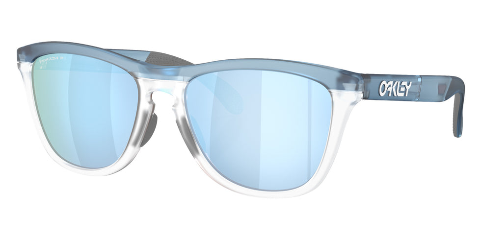 Oakley® OO9503 FROGSKINS RANGE XL OO9503 950303 58 Sunglasses - Transparent Stonewash/Clear / Prizm Deep Water Polarized Mirrored