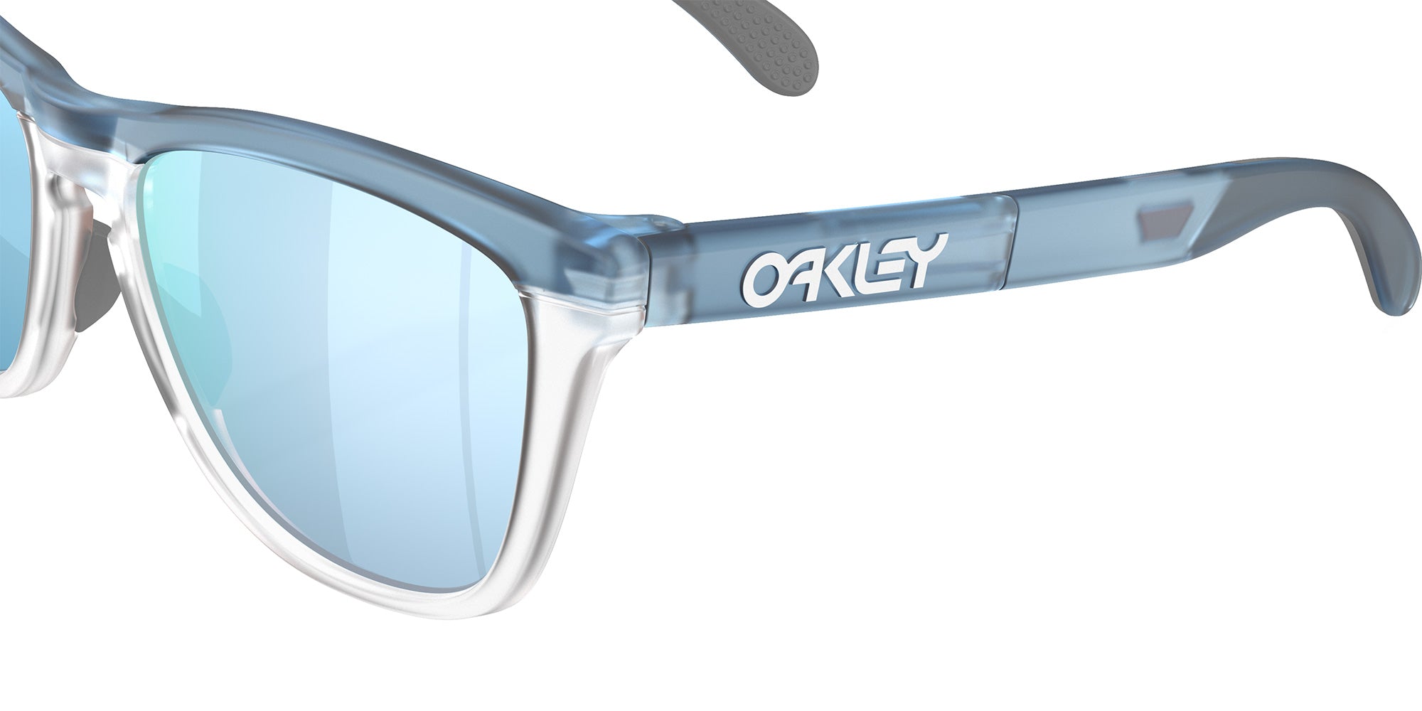 Oakley® OO9503 FROGSKINS RANGE XL OO9503 950303 58 Sunglasses - Transparent Stonewash/Clear / Prizm Deep Water Polarized Mirrored