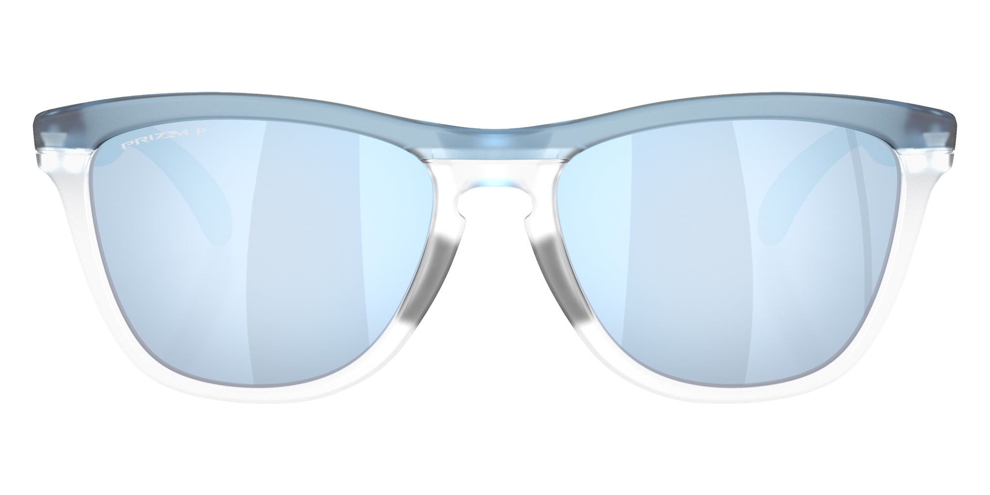 Oakley® OO9503 FROGSKINS RANGE XL OO9503 950303 58 Sunglasses - Transparent Stonewash/Clear / Prizm Deep Water Polarized Mirrored