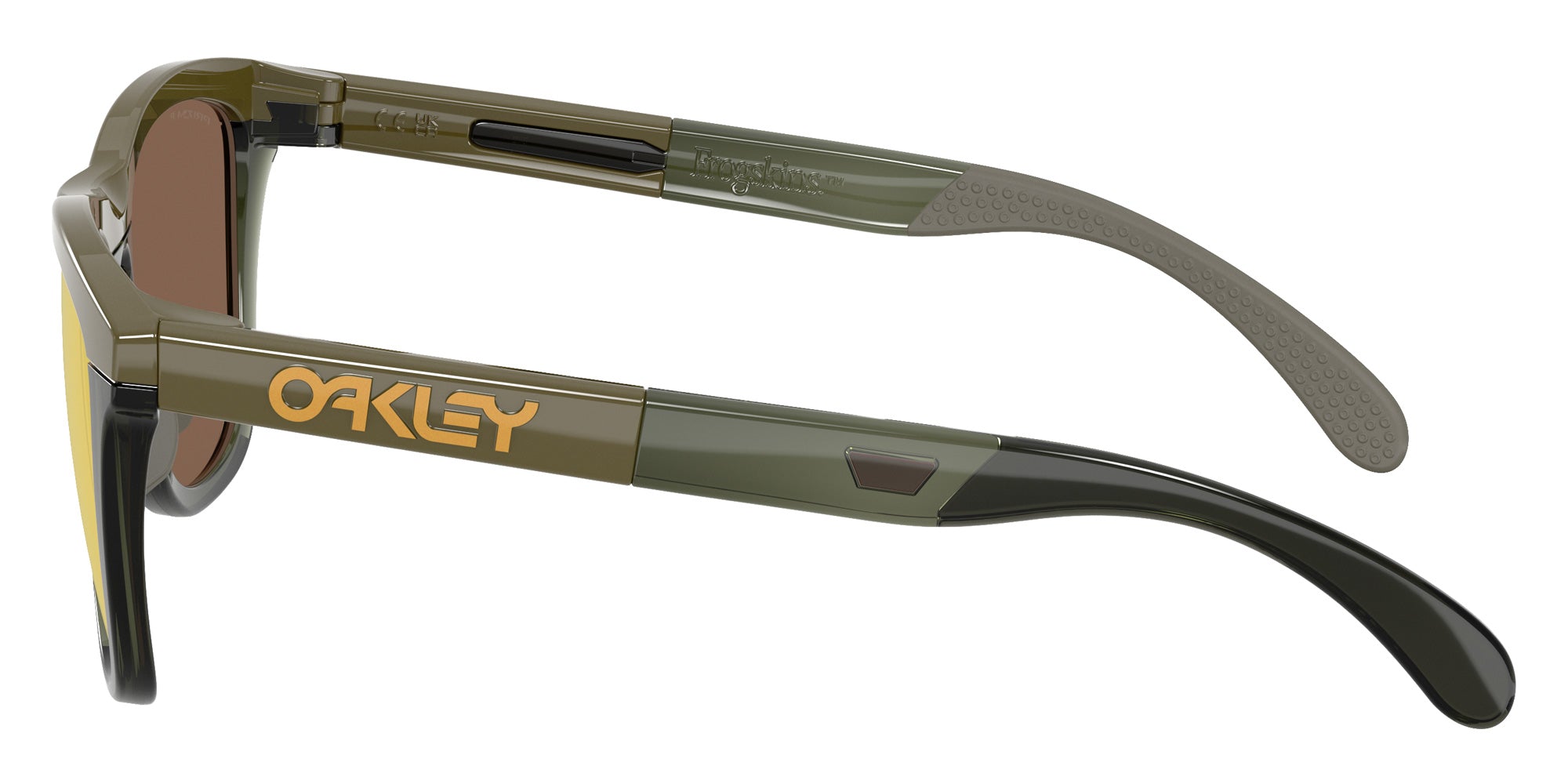 Oakley® OO9503 FROGSKINS RANGE XL OO9503 950304 58 Sunglasses - Dark Brush/Olive Ink / Prizm 24K Polarized Mirrored