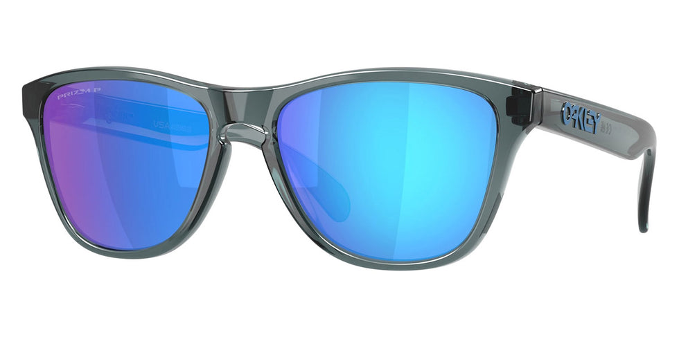 Oakley® OO9508 Frogskins S OO9508 950805 53 - Crystal Black/Prizm Sapphire Polarized Sunglasses