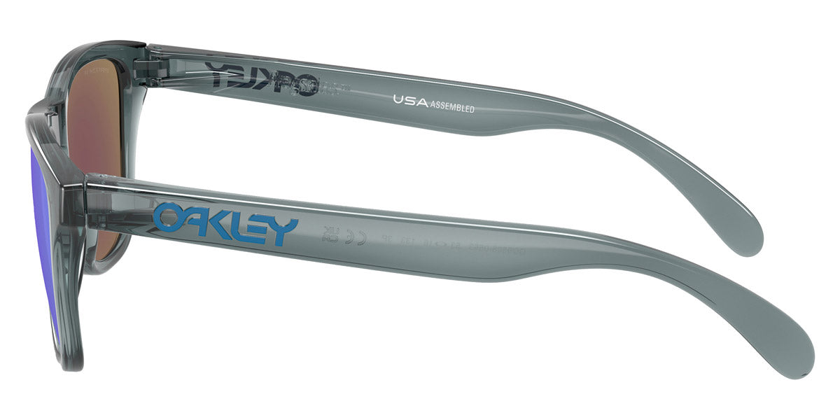 Oakley® OO9508 Frogskins S OO9508 950805 53 - Crystal Black/Prizm Sapphire Polarized Sunglasses