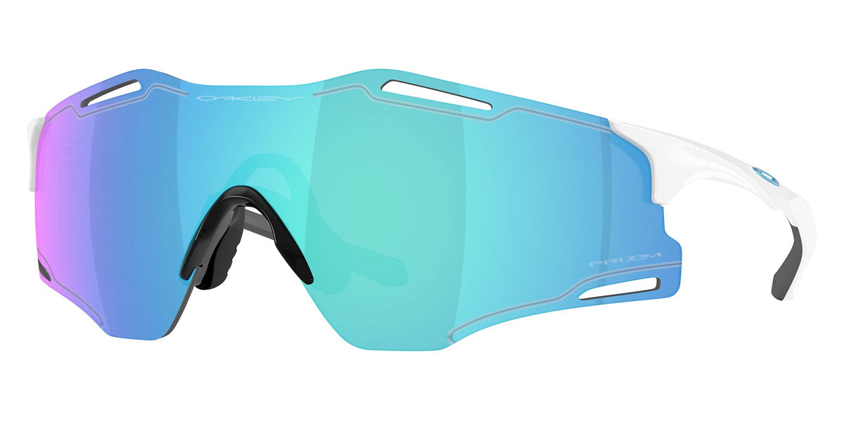 Oakley® OO9512D Cybr Zero OO9512D 951202 39 - Polished White/Prizm Sapphire Sunglasses